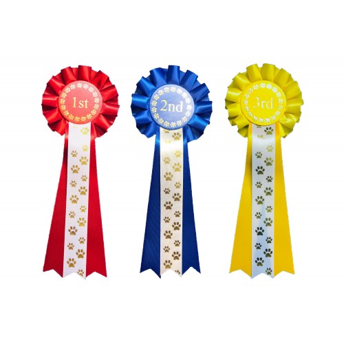  Best In Show/Reserve Best In Show Rosette Set made with quality satin ribbon 